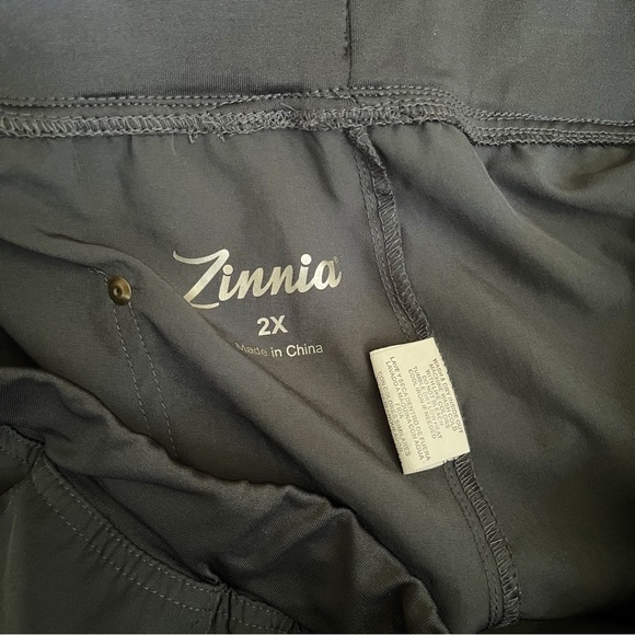 Zinnia Pull On Tech Scrub Pants Women's Size 2X Grayish Blue Drawstring Waist - Picture 5 of 5